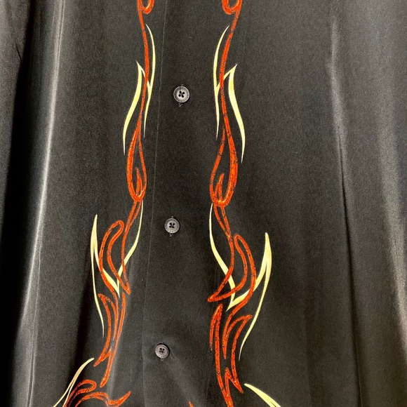 Harley Davidson fire button down - Picture 5 of 8